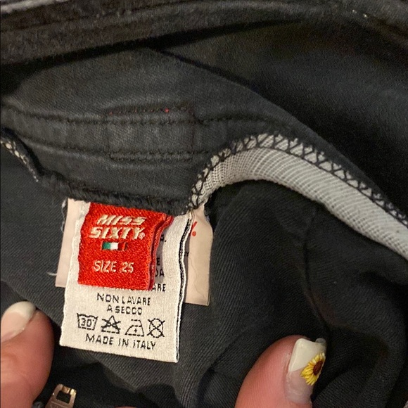 Miss Sixty High Rise Black Jeans with Contrasting Stitching - Picture 7 of 17